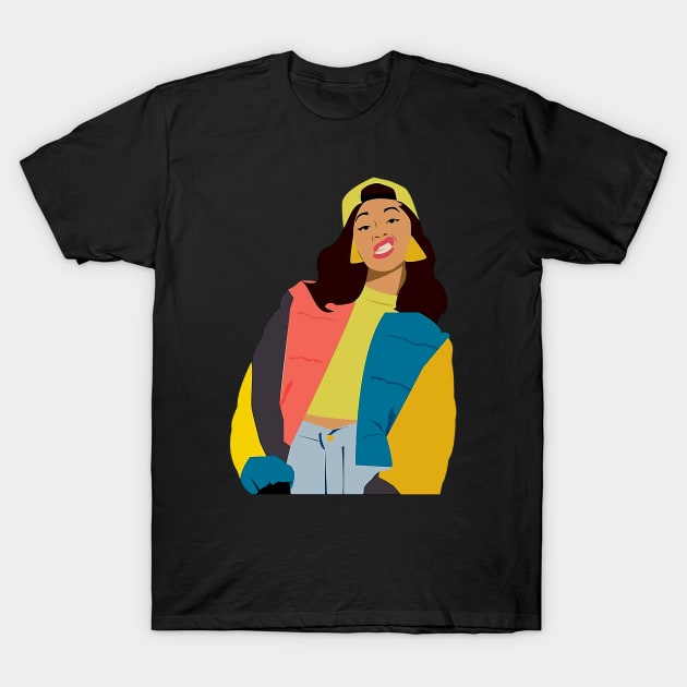 Cardi B Vintage Style T-Shirt by Mesrabersama